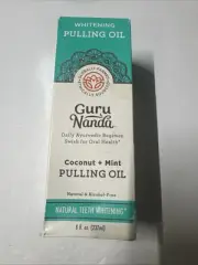 GuruNanda Oil Pulling (8 Fl.Oz) with Coconut Oil and Peppermint Oil for Oral