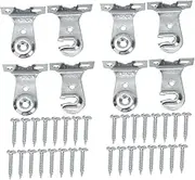 Garneck 4Sets Metal Roller Blind Installation Brackets for Quick DIY Projects Spring Roller Shade Fittings with Single Opening for Home and Office Use