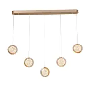 Vencha Yoyo 5 Light Bar Tri-Colour LED Pendant - Gold