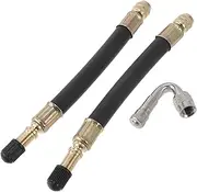 X AUTOHAUX 1 Set 45 Degrees Copper Tire Valve Extension with Flexible Plastic 140mm Tyre Valve Stem Extender for Car Motorcycle RV Truck Bike