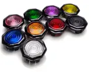 6PCS 30mm Mechanical Buttons 2.8 port hot plug of Hit Box Arcade LED Buttons