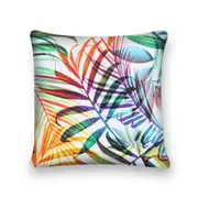 Velvet Tropical Pillows, Palm Tree Cushion Covers, Retro Floral Cushion, Boho Cushion, Velvet Cushion, Handmade Pillow, Decorative Gift