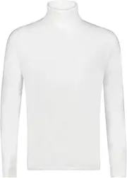 [ADAMO] Men's Basic Long-Sleeved Shirt White with Turtleneck up to Plus Size 12XL