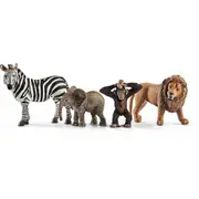 4pc Schleich Wild Life Animal Action Figure Kids Toy Fun Play Starter Set 3-8y