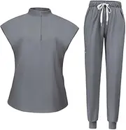 [Dickly] Female Uniform Scrub Set, Nursing Workwear for SPA Cosmetology Pet Groomer
