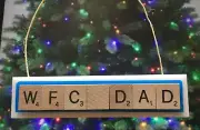 WFC DAD Vancouver Whitecaps Christmas Ornament Scrabble Tiles HandCrafted in USA