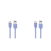 2PK Moki USB-A to USB-C SynCharge Cable 1 Meter iPhone/Android Ultra Blue