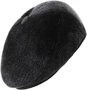 [LIFKOME] Classic Beret Hat for Men Mens Beret Mens Hat Warm Stylish Protective Cap Perfect Present Black