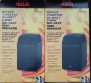 RCA PRO-LX55 DIPOLE TWEETER 65-WATT 2-WAY DIE-CAST COMPACT SPEAKERS sold as pair