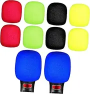 SWOOMEY 10pcs Thick Microphone Sponge Covers Mic Protectors for Ktv Conference Stage Use Soft Durable Noise Reducing Fits Standard Handheld Microphones