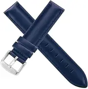 [BeiCheng] CAREG Watch Strap Brown With Rose Gold Clasp Watchband 14mm 18mm 20mm Compatible With DW Daniel Wellington Watch Band Durable (Color : Blue-Silvery Buckle, Size : 23mm)