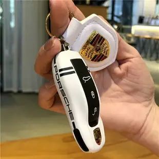 【優選百貨】保時捷 Porsche 鑰匙套 鑰匙圈 鑰匙殼 macan Cayenne 帕拉梅拉911718鑰匙包 鑰匙扣鑰匙圈鑰匙套 鑰匙包