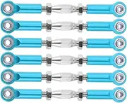 ERINGOGO 6pcs Turnbuckle Rod Remote Control Truck Steering Rods Linkage Rod Ends Rc Front Rear Steering Link Car Racing Rc Car Turnbuckle Rc Car Rod Linkage Remote Control Car Tie Rod Blue