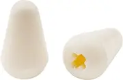 Musiclily Pro Metric Size Guitar 5-Way Switch Tips Stratocaster Switch Lever Knobs for Import Strat Style Electric Guitar, Aged White (Set of 2)