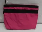 LeSportsac Taylor Large Cosmetic Case Magenta Pink Full Zip Tote Travel Bag