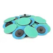 200 Pack- 2" 120 Grit Zirconia+Grind Aid Quick Change Sanding Discs Type R Roloc