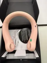 NEW Delmac Rechargeable Bladeless Neck Fan -PINK Cool-Max 3 Speed