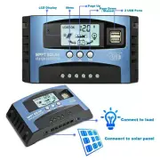 MPPT Solar Panel Regulator Charge Controller Auto Focus Tracking 10-100A 12/24V.