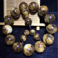 在飛比找蝦皮購物優惠-緬甸琥珀《手串》－ 17mm多色豹紋根珀手串 ㊟ 購買前請詳