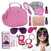 Toy Kit Purse, Dress Up Purse, Little Girl Purse, Toy Purse Kit, Girls Purse Set, Wallet Toy Purse, Phone Toy Purse, Sunglasses Toy Set, Keys Toy Purse, Credit Card Purse for Girls Age 3 to 8