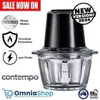 Food Mini Processor 860ml Electric Kitchen Chopper Vegetable Glass Meat Grinder