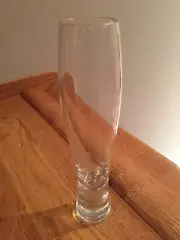 Crystal Clear 8" Bullet Torpedo Flared Bud Vase w/ Weighted Base ~ NWOB