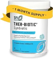 Klaire Labs Ther-Biotic Synbiotic Probiotic - 50b CFU Immune & Digestive Support - GI, Microbiome + Immune Support - Delayed Release Probiotics with Prebiotic - Hypoallergenic, Shelf-Stable (30 ct)