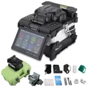 Fiber Optic Fusion Splicer Kit 5" Screen w/Cleaver/ 4 motors Splicing Machine 6s