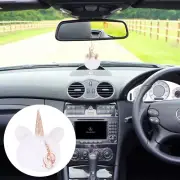 6 Pcs Fur Ball Keychain Unicorn Figurine Car Keychains Plush Locket