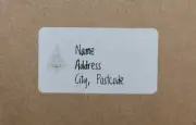 65 Personalised Return Address Labels - Christmas Tree