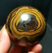 TOP 304.6G 55mm Natural Tiger eye Crystal Sphere Ball Healing from China R317