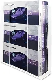 Kantek Glove Dispenser, Triple Box Capacity, Clear Acrylic, 10-1/8 X 16 X 3-1/2 Inches (AH130)