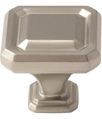 Amerock BP36547G10 1-1/2 in Satin Nickel Square Cabinet Knobs Large Set