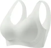 [Generic] Front Fastening Bras Ladies Non Wired Sports Bra Medium Support Lace Trendy Lane Brazilian Knickers Elderly Top Light Blue Strapless Backless Plus Size Wireless Firm High Packs
