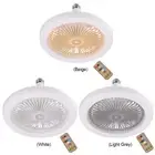 LED Fan Light with Fragrance Remote Control Invisible Ceiling Fan Lamp E27 30W