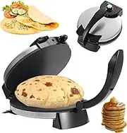 Electric Roti Maker 1800w, Electric Tortilla Press with 10 Inch Non-Stick Plates & Adjustable Temperature, Anti-scalding Handle, Chapati Maker Machine for Pancakes Maker Crepe Maker
