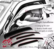 In-Channel Rain Guards Visor Sun roof Combo 5pc For Jeep Commander 2006-10 All (for: Jeep)
