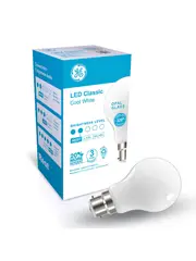 GE 4.3W Glass Opal BC LED GLS Globe in Cool White