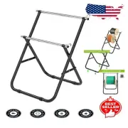 Heavy Duty Double Decker Wire Spool Rack - Portable Cable Management Caddy