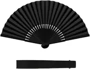GIONAR Versatile Folding Fan Collection, Pocket Fan, Folding Fan, Hand Fan Folding Fan, Hand Fan in Black for Dance, Party More, Ideal for Wedding and DIY Decoration