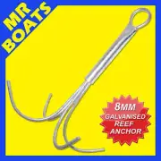 8mm REEF ANCHOR 4 Prong - Hot dipped Galvanised - Boats up to 5 Metres FREE POST