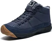 [Azooken] Winter Shoes Men Women Warm Trekking Hiking Boots Snow Boots Waterproof Winter Boots 36-48, azure blue, 39 EU