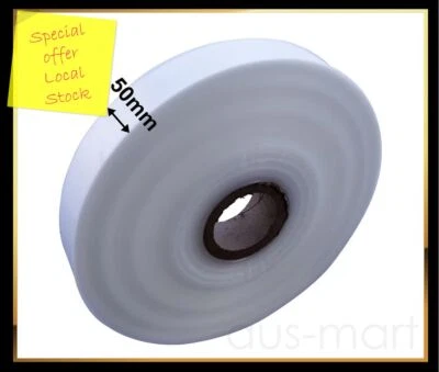 2170 Meters - 50mm Wide 50µm 10kg Roll Clear Lay-Flat Poly Tubing LDPE Heat Seal