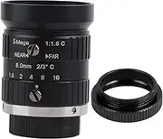 Nutriess 5MP HD Camera Lens 8mm Focal Length Manual Aperture C Mount CCTV Lens for Enhanced Image Clarity