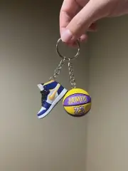NBA Basketball & Shoe Keyring Set - LeBron James