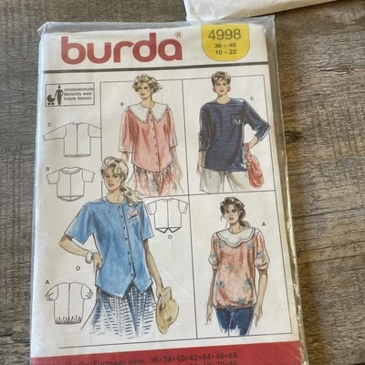 Burda Sewing Pattern 4998, Uncut, Brand New