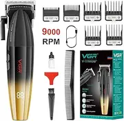 Fidktuveㅤ Fresh Fade Hair Clipper for Men, Professional Cord/Cordless Hair Trimmer with LED Display, Quiet Rechargeable Hair Cutting Kit,Barber Clipper Tools (Gold)