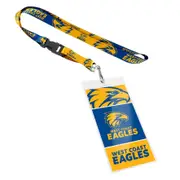 West Coast Eagles AFL Lanyard with Breakaway Swivel Hook