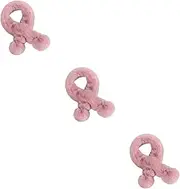 [LIFKOME] Scarf Winter Neckerchief Fluffy Collar Warm Neckerchief Cross Tie Collar Christmas Party Costume Supplies Faux Fur Neck Warm Winter Scarves Plush Pink