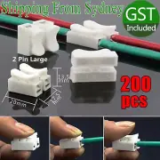 100-200X 2 Pins Electrical Cable Connectors CH2 Quick Splice Lock Wire Terminals